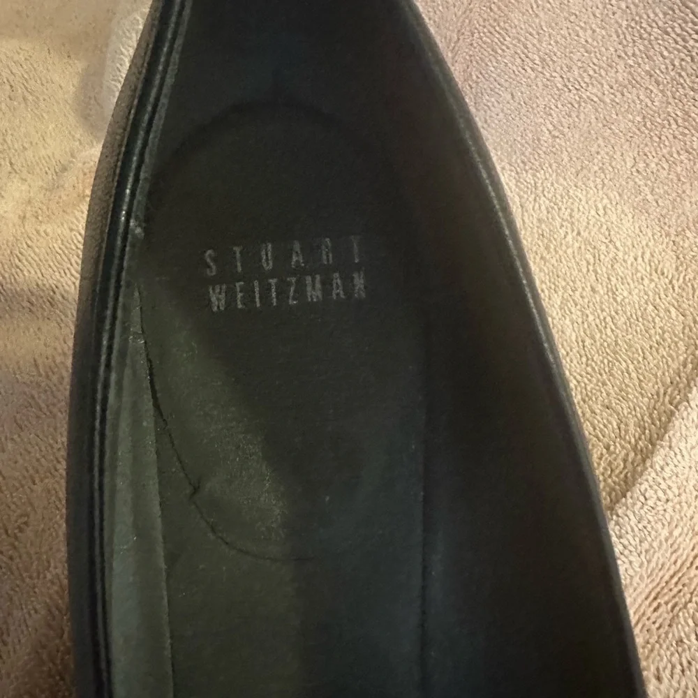 Stuart Weitzman Black Leather Wedge Pumps - Picture 6 of 6